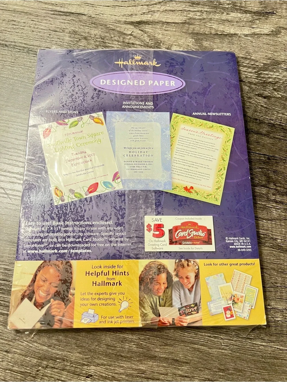 Vintage Hallmark Christmas Designed Paper Stationery – 50 Teddy Bear Holiday NWT